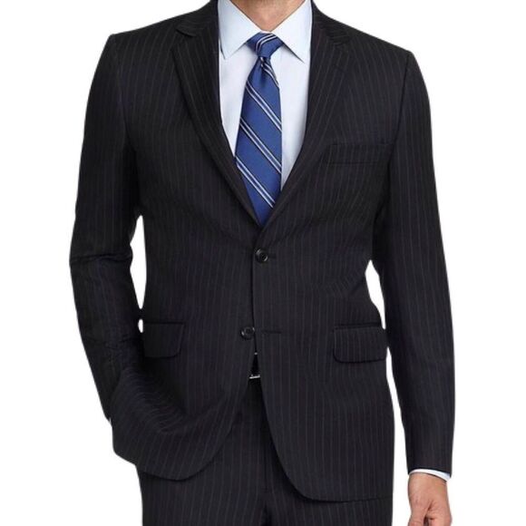 Brooks Brothers 1818 Fitzgerald Pin Striped Suit Jacket Size 44R C40 - Picture 1 of 12